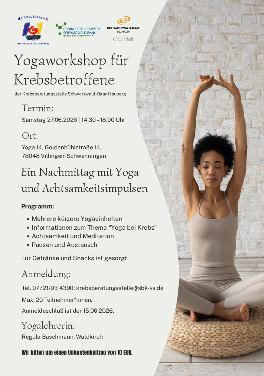 Yogaworkshop f&uuml;r Krebsbetroffene